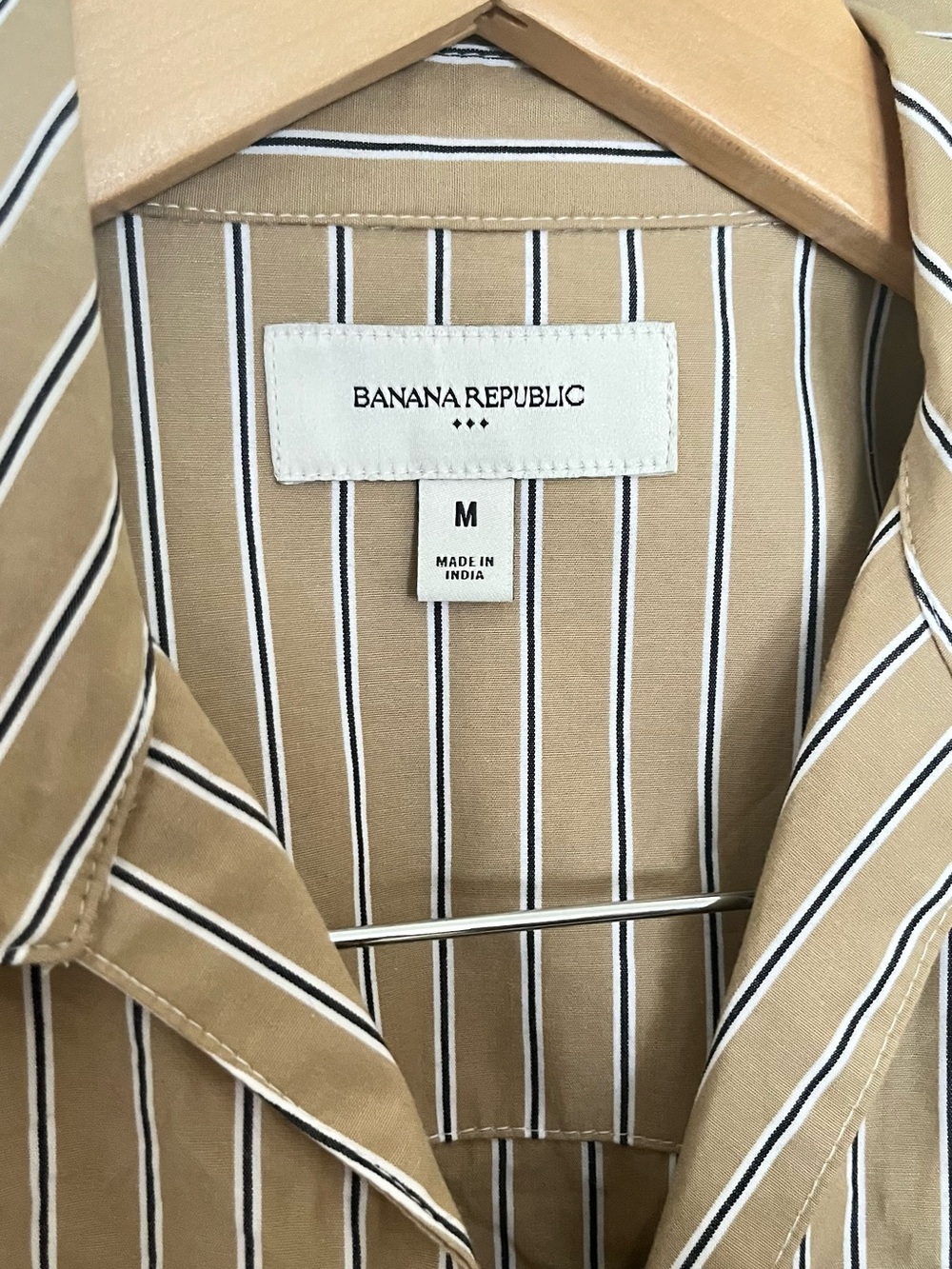 Banana Republic Tan Striped Dress